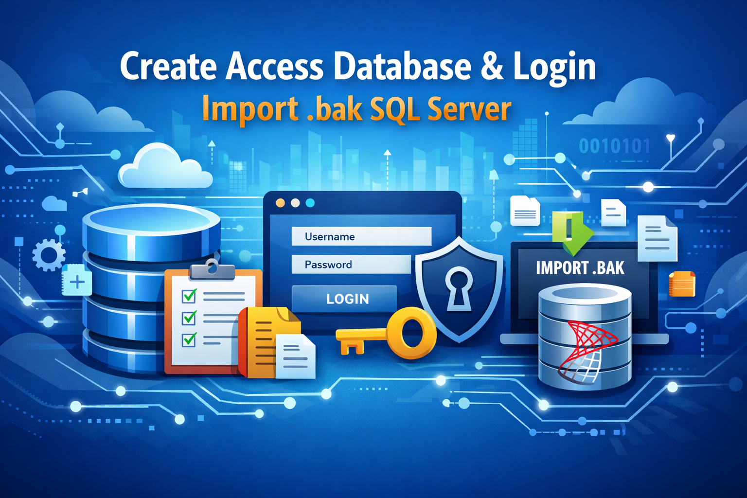 Blog post image for How to Create Database With Access Login and Import .bak